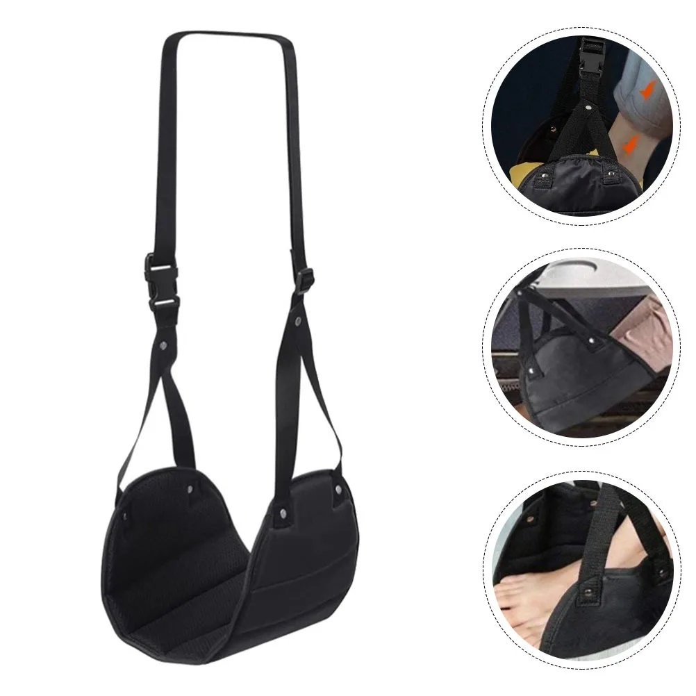 

Airplane Foot Hammock Adjustable Buckle Travel Footrest Breathable Comfortable Foot Sling for Long Flights Office Home Travel