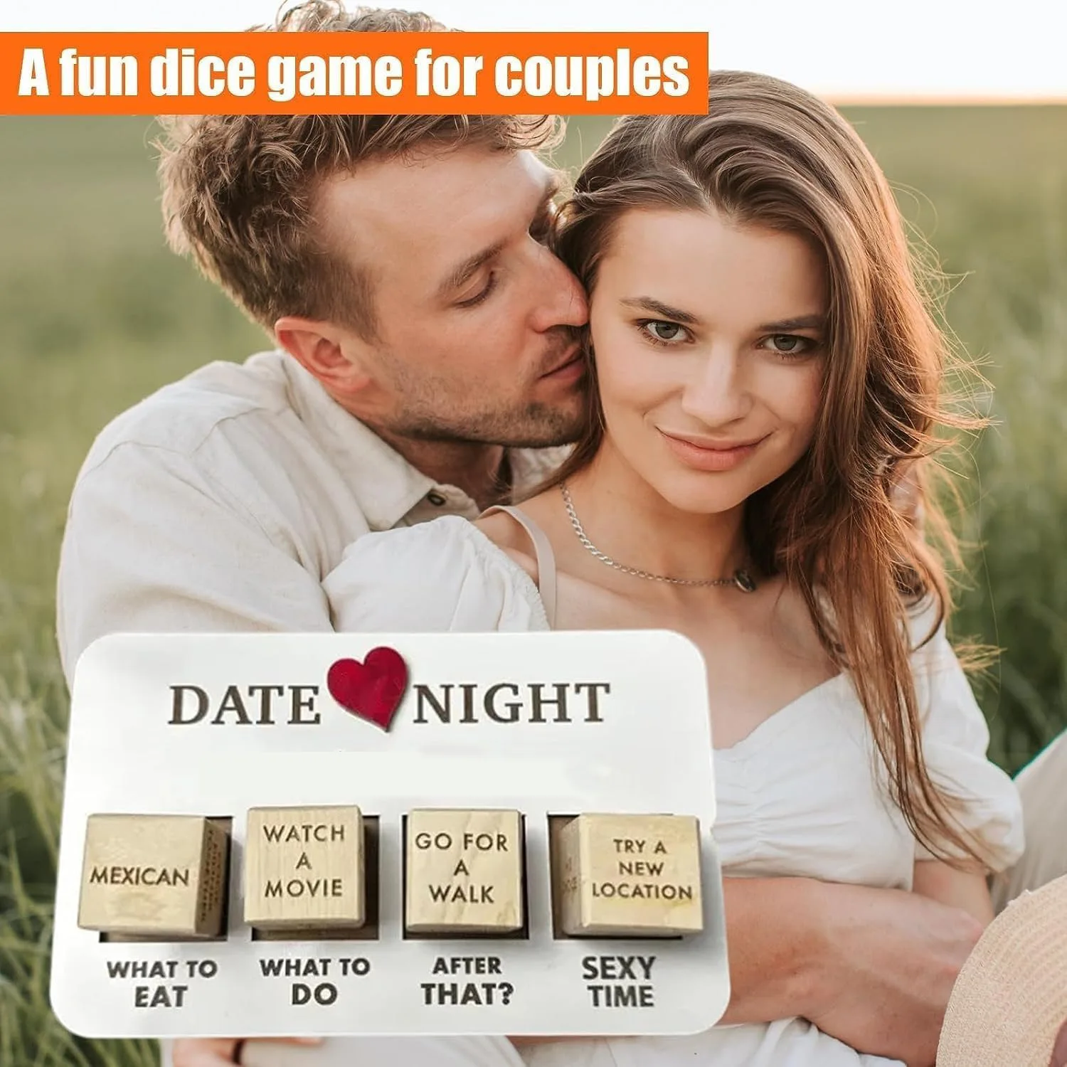 Valentine's Day Couples Dating Game Party Dice Toys Romantic Night Wooden Dice After Dark Game Dating Game Toys For Two