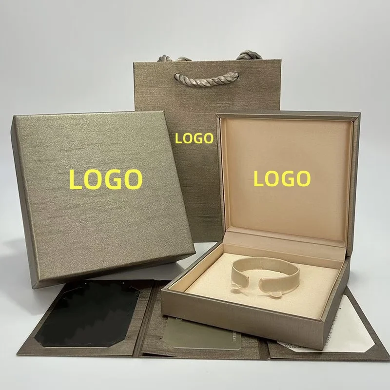 1 Set High Quality Luxury Brand Leather Jewellery Packaging Box Wholesale Ring Pendant Necklace Jewelry Gift Storage Case