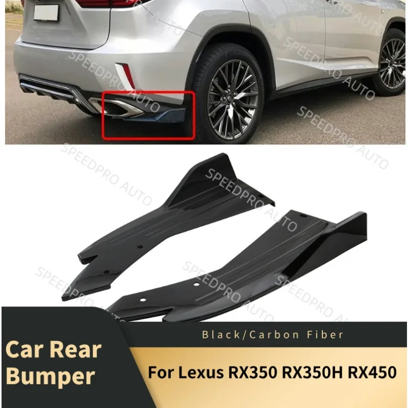 

Rear Bumper Spoiler Lips For L-exus RX350 RX350H RX450 Splitter Diffuser Scratch Protector Trims Side Skirt Extension Body Kit
