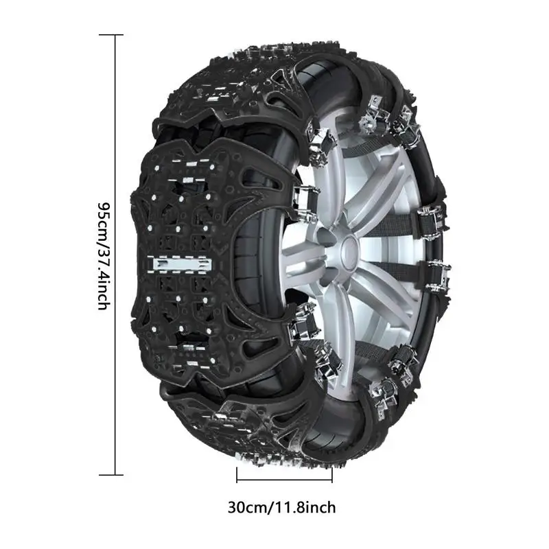 Car Tire Chain Automobile Tire Crawler Anti-Slip Chain Universal Weather-Resistant Tire Snow Chain For Car Off-Road Vehicle SUVs