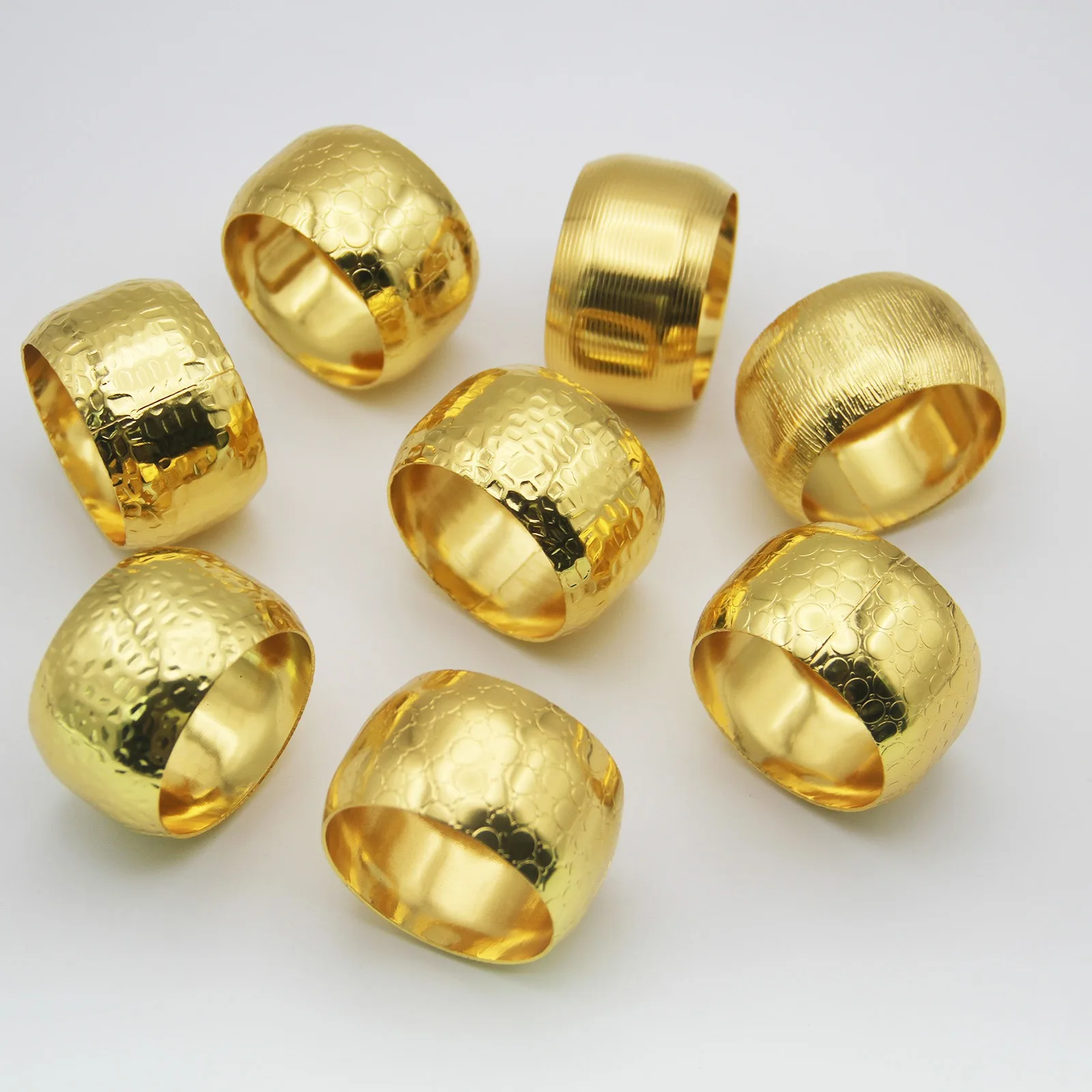 Hotel model room golden ring napkin buckle napkin ring Western restaurant metal napkin circle cloth ring
