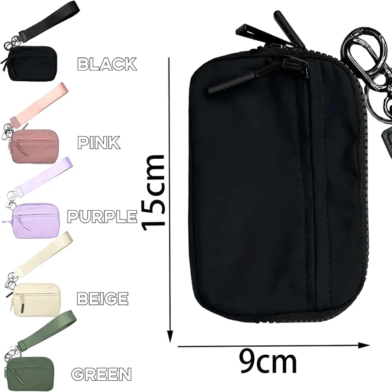 Mit Handgelenk-Reißverschluss, Geldbörse für Damen, lässige Reisetasche, wasserdichtes Nylon, kleine Geldbörse, multifunktionaler Kartenhalter – Detail 7