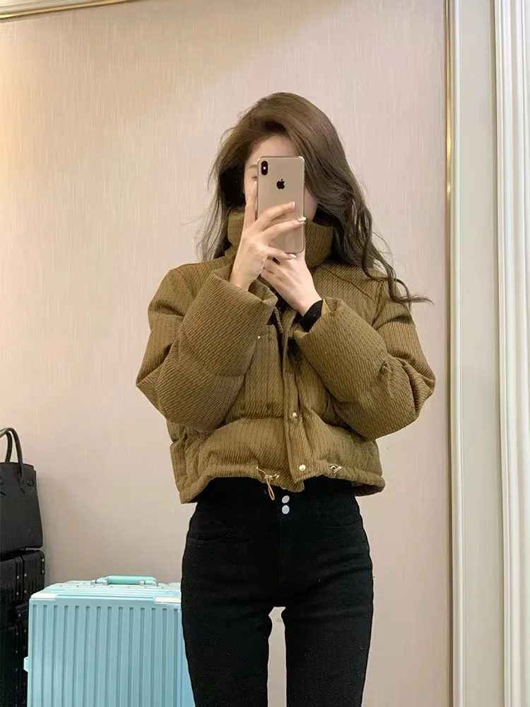 Meralad Kurze Baumwolljacke für Damen, 2025, Winter, Neuankömmling, High-End-Feeling, Baumwolle, gepolsterter Mantel, stilvoll und warm