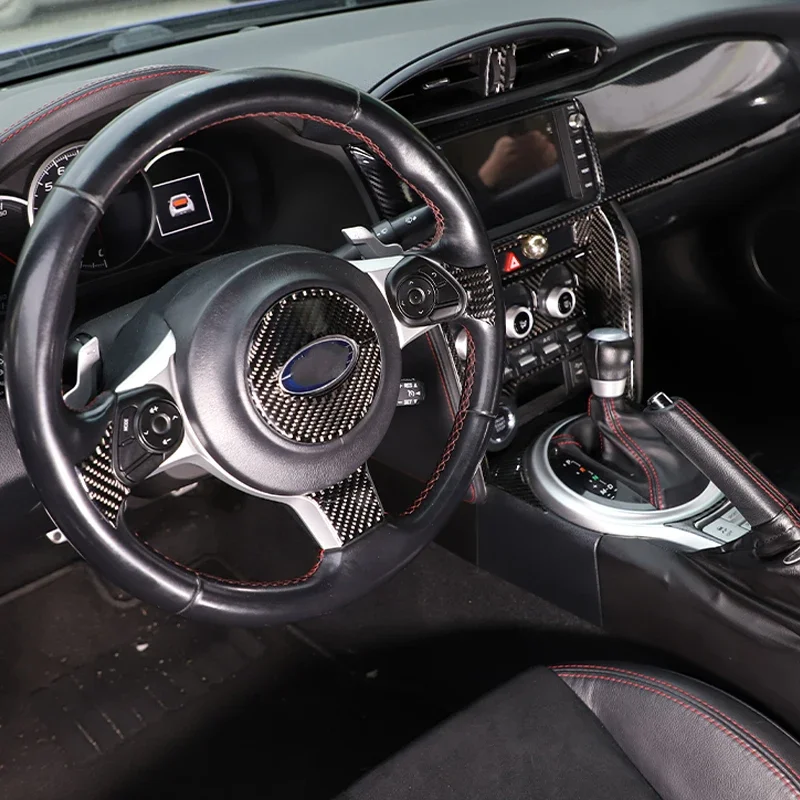 

for Toyota 86/Subaru BRZ 2016-2020 Carbon Fiber Car Interior Stickers Steering Wheel Door Handle Air Outlets Gear Shift Panel
