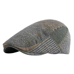 Adjustable Tweed Wool Beret Newsboy Hat Flat Cap for Men And Women Irish Cabbie Gatsby Ivy Style Vintage Fashion Headwear