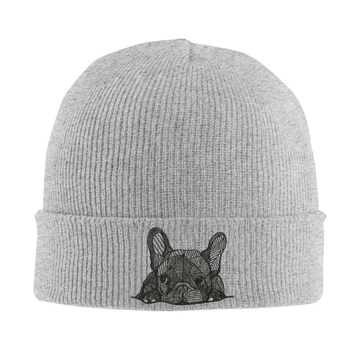 French Bulldog Puppy Dog Lover Hats Autumn Winter Beanie Warm Caps Men Women Acrylic Bonnet