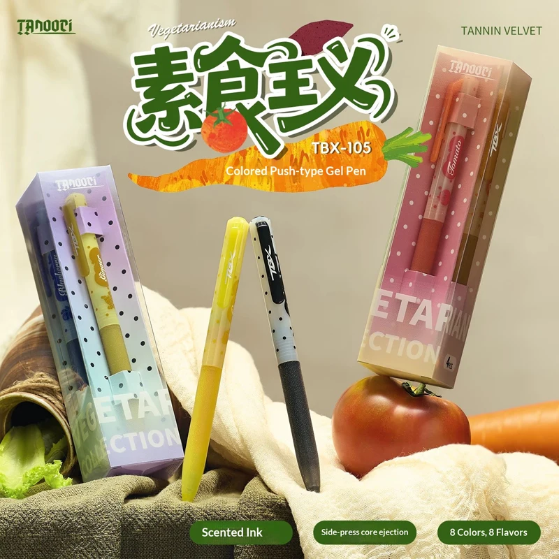 TANOOCI Vegan Scented Gel Pens,Side-Click Multicolor Pen with Aroma Fragrance Smooth Writing Ink ,School Supplies&Stress Relief
