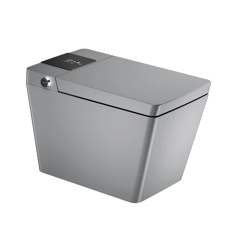 Brand Bathroom Automatic Self Open Gray Smart Intelligent Toilet With SAA Watermark Certificate