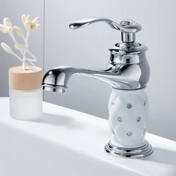 1 PC Bathroom Faucets Hot&Cold Mixer Faucets Decora Vanity Bath Kitchen Deck Mounted Bathroom Sink Faucets Bathroom Accessories