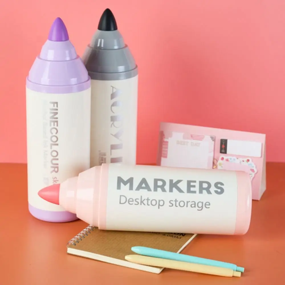 

Держатель для ручек в форме маркера, съемный красочный держатель для кистей для макияжа, пластиковый органайзер для хранения канцелярских принадлежностей, школьный подарок