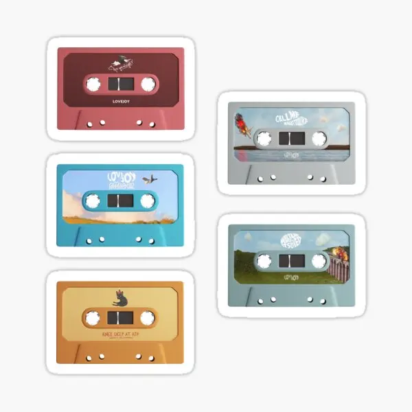 Lovejoy Casettes  5PCS Stickers for Luggage Window Car Funny Kid Print Anime Cute Room Home Decor  Decorations Cartoon Bumper