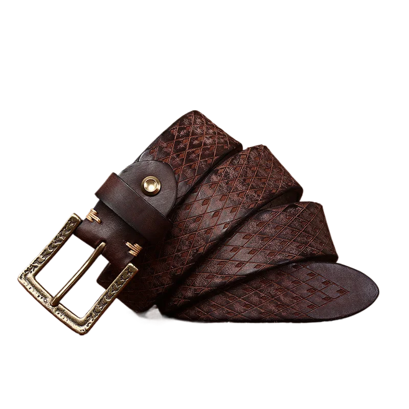 

Утолщенный очень толстый винтажный мужской ремень из натуральной кожи, изготовленный из воловьей кожи с верхним слоем, повседневный джинсовый ремень