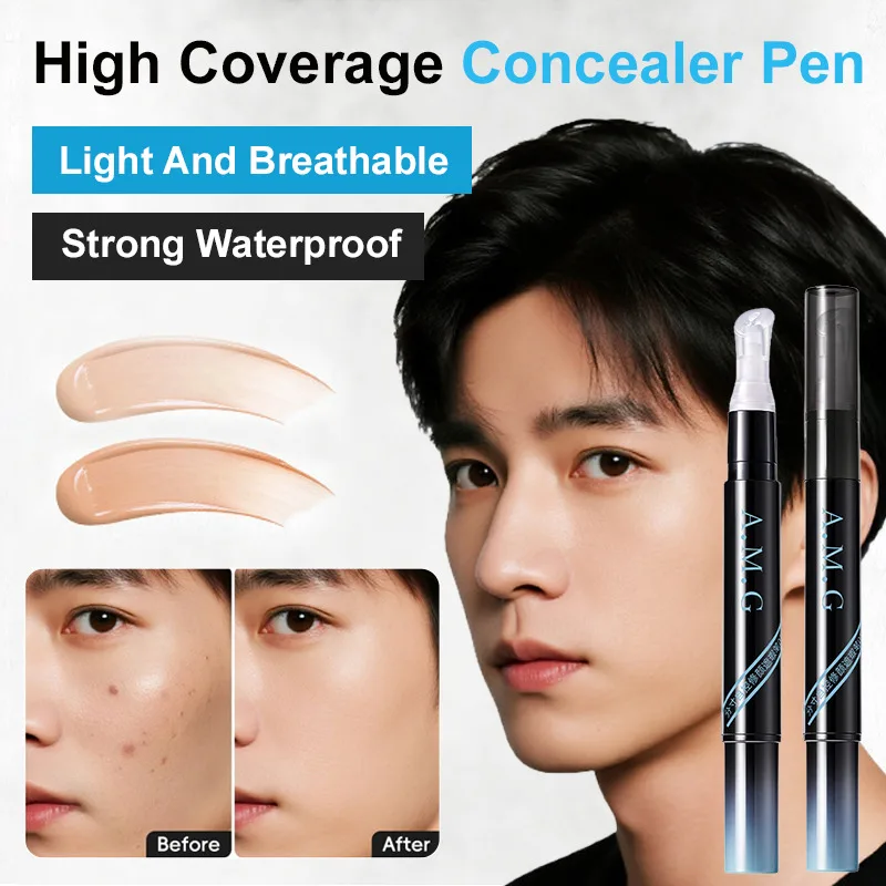 ปากกาคอนซีลเลอร์ชนิดน้ำสำหรับรอยแผลเป็นจากสิว รอยคล้ำใต้ตา ให้ลุคธรรมชาติแบบแมตต์ ปกปิดยาวนาน สำหรับปกปิดจุดด่างดำบนใบหน้า