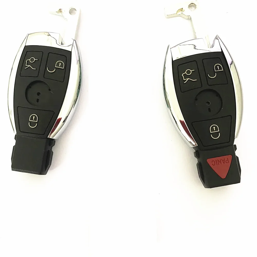 half Smart Key 3/4 Buttons KEY SHELL fob  For Mercedes Benz Auto Remote Key Support NEC And BGA 2000+ Year