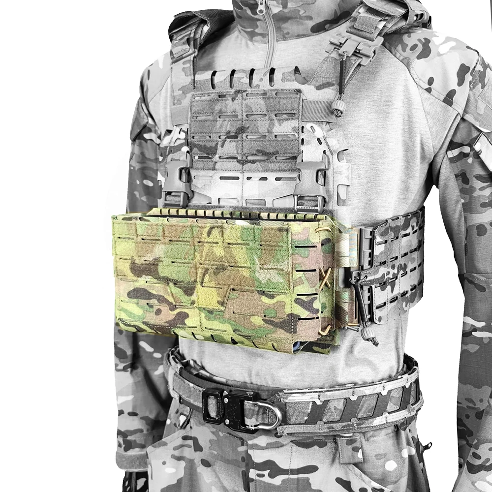 Taktische, verstellbare Brusttasche mit Haupttasche und Frontpanel für ARC Placard V4 Weste, Dreifach-Magazintasche für 5.56 und 7.62 Munition – Detail 19