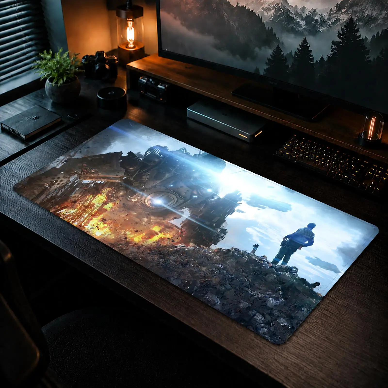 Titanfall Mouse Pad Gaming office Non-slip Desk Mat Diy Mousepad Large Game Keyboard overlock
