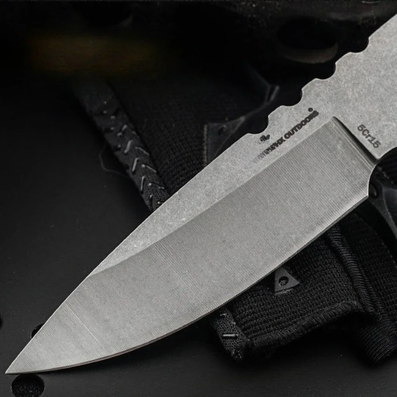 2025 جديد 5Cr15 شفرة فولاذية ومقبض ، في الهواء الطلق EDC سكين تخييم سكين صيد أدوات إنقاذ ، الرقبة معلقة المحمولة سكين جيب