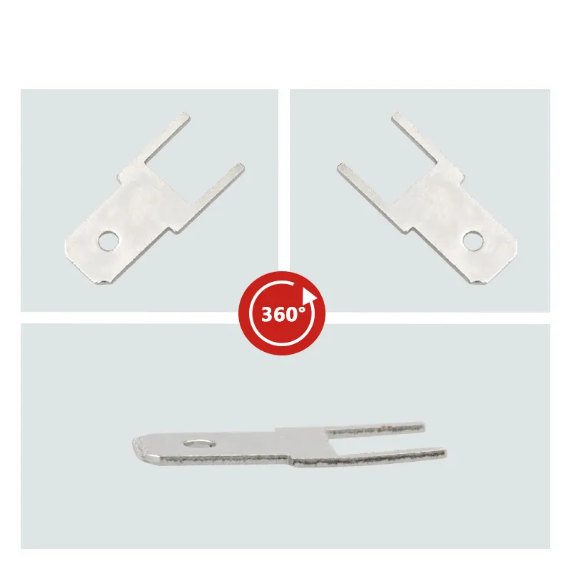 50pcs/100pcs PCB welding sheet 4.8 Circuit board insert 4.8mm PCB soldering terminal  s Circuit board insert thickness 0.5/0.8MM