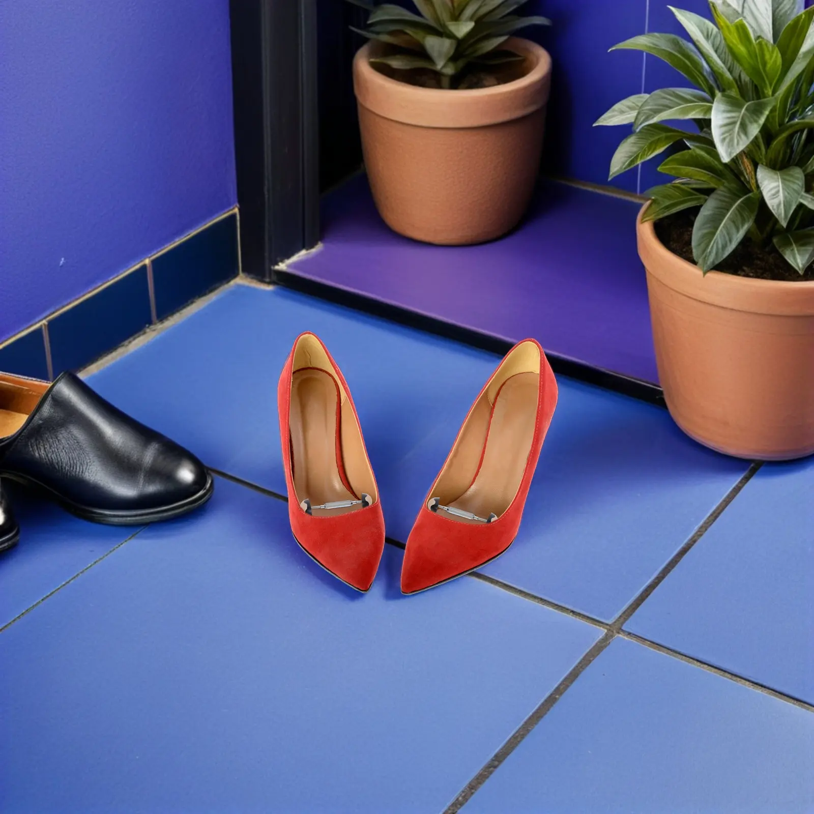 1 Par de Hormas Ajustables para Zapatos de Tacón Alto, Anchas, de Plástico y Metal, Expansor de Zapatos, Moldeador de Tacones para Mujer, Calzado Portátil