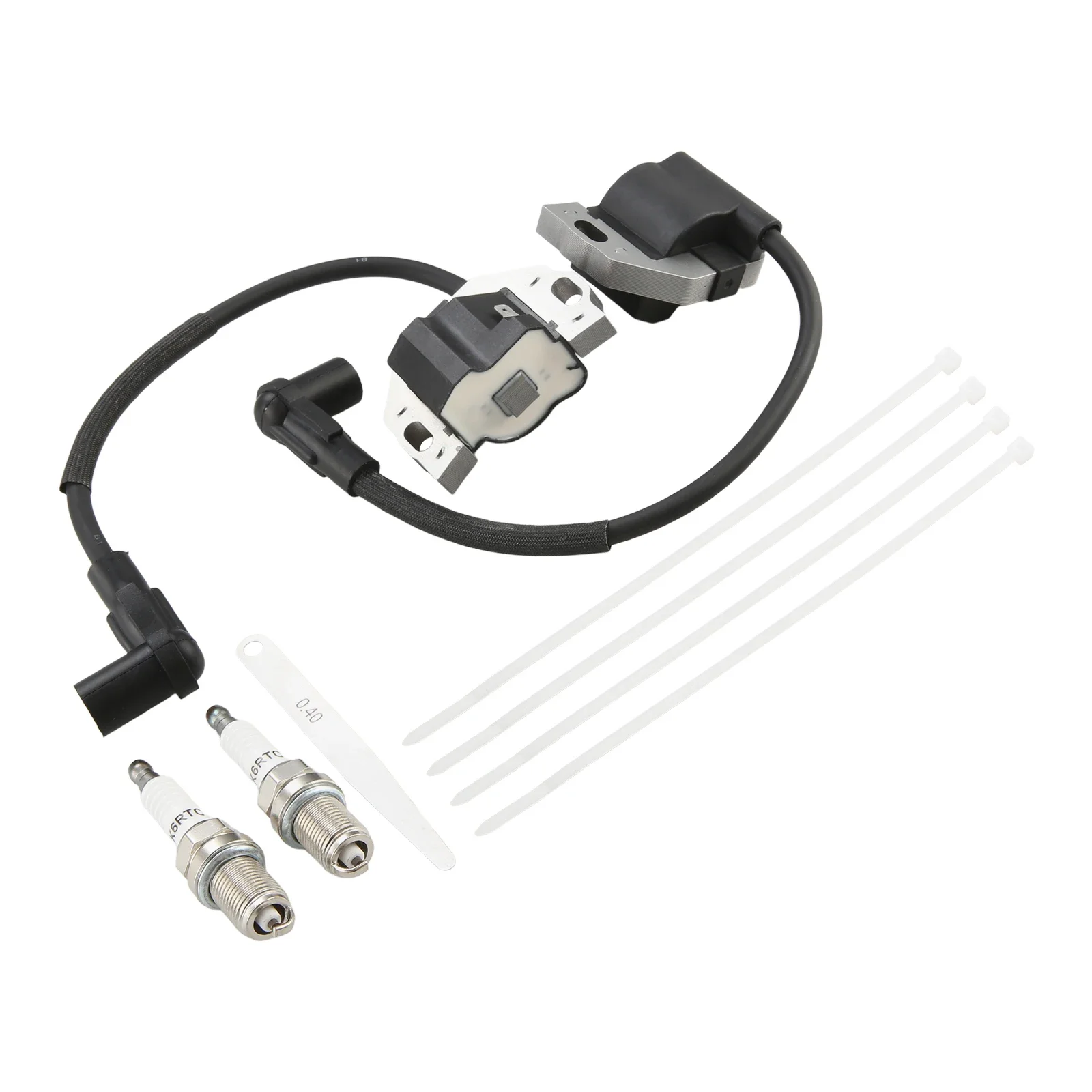 2Pcs 21171-0743 Ignition Coil and Spark Plug Kit for Kawasaki FR541V FR600V FR651V FR691V FR730V FX921V FS481V Engine 21171-0747