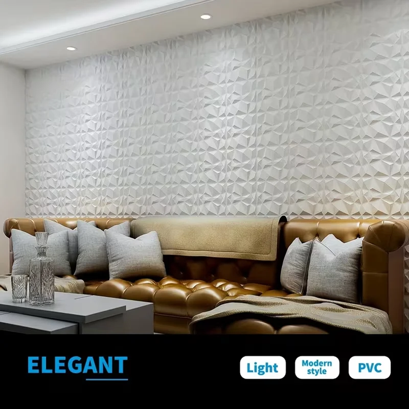 10 pieces of 3D diamond wall decoration panels for indoor bedrooms, game rooms, and background wall stickers
