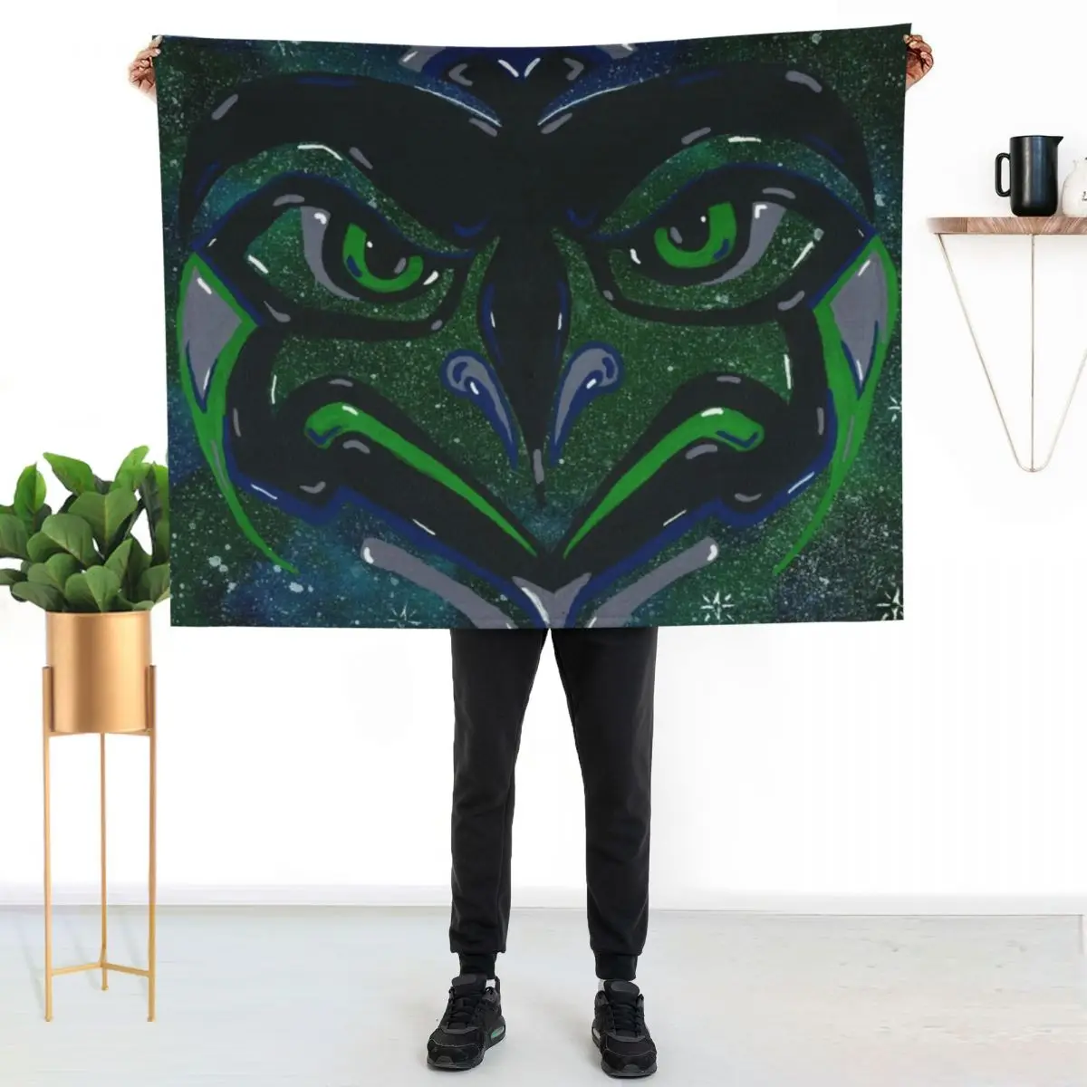 

Home Town Pride (SeaHawks) Throw Blanket Lightweight Warm Blanket for Indoor Outdoor Use