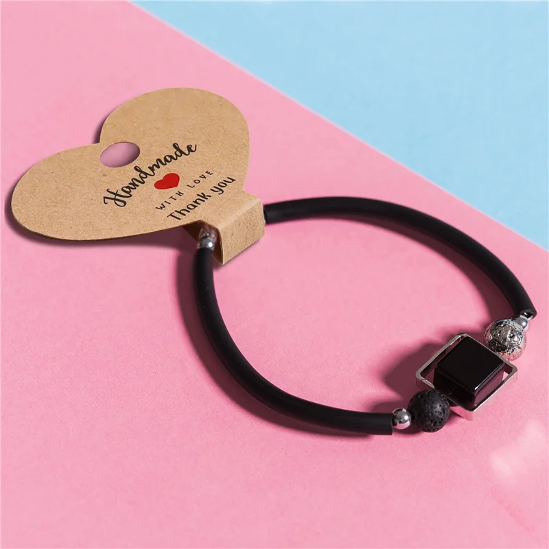 50 قطعة/الوحدة أساور ذاتية اللصق بطاقات عرض أصحاب القرط صنع قلادة كرتون المنظمون لتغليف المجوهرات ذاتية الصنع #4