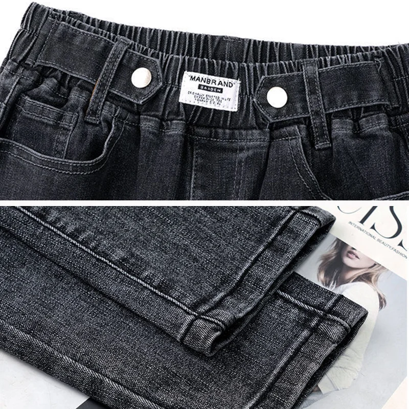 Casual High Waist Stretch Jeans Women Big Size 26-34 Slim Pencil Vaqueros Korean Denim Leggings 2023 Spring Skinny Jean Pants