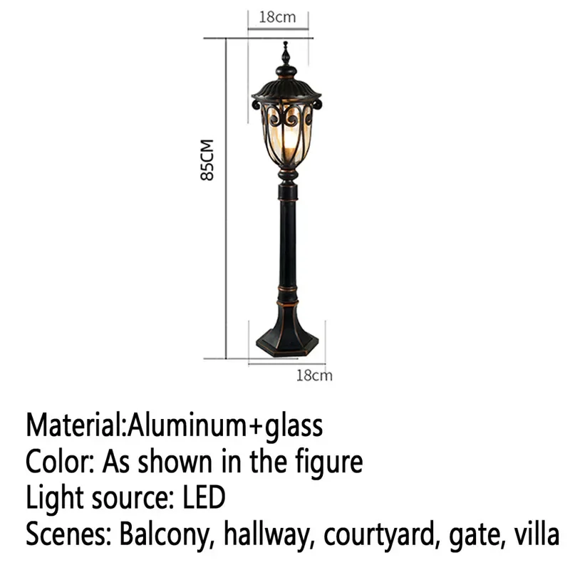 Hongcui Contemporary Outdoor Lawn Lamp LED Electric Waterproof Villa Garden Courtyard District Residential Quarters Lawn Lamp ﻿