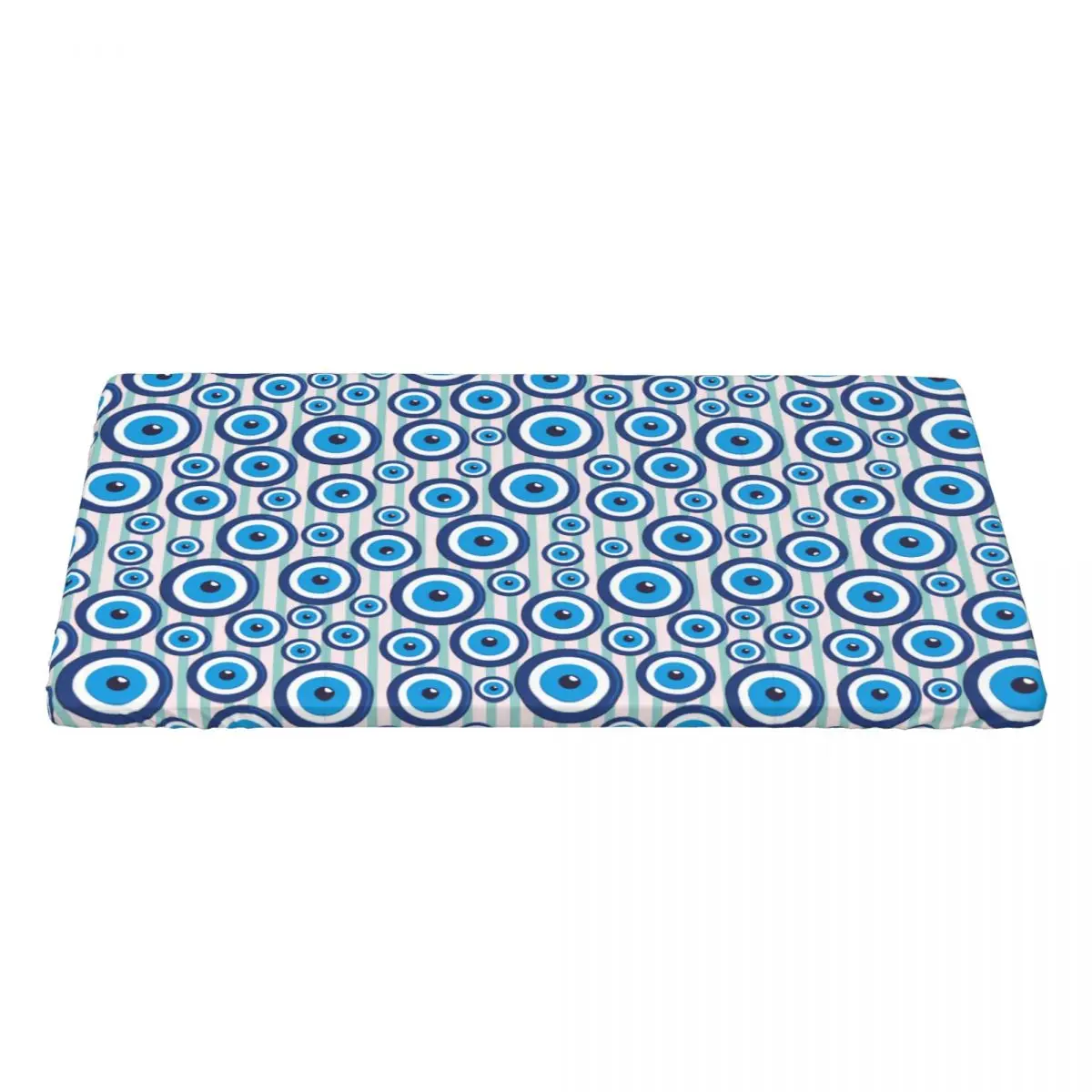 Custom Rectangular Waterproof Oil-Proof Turkey Evil Eye Symbol Pattern Nazar Amulet Tablecloth Table Cover 4FT Fit Table Cloth