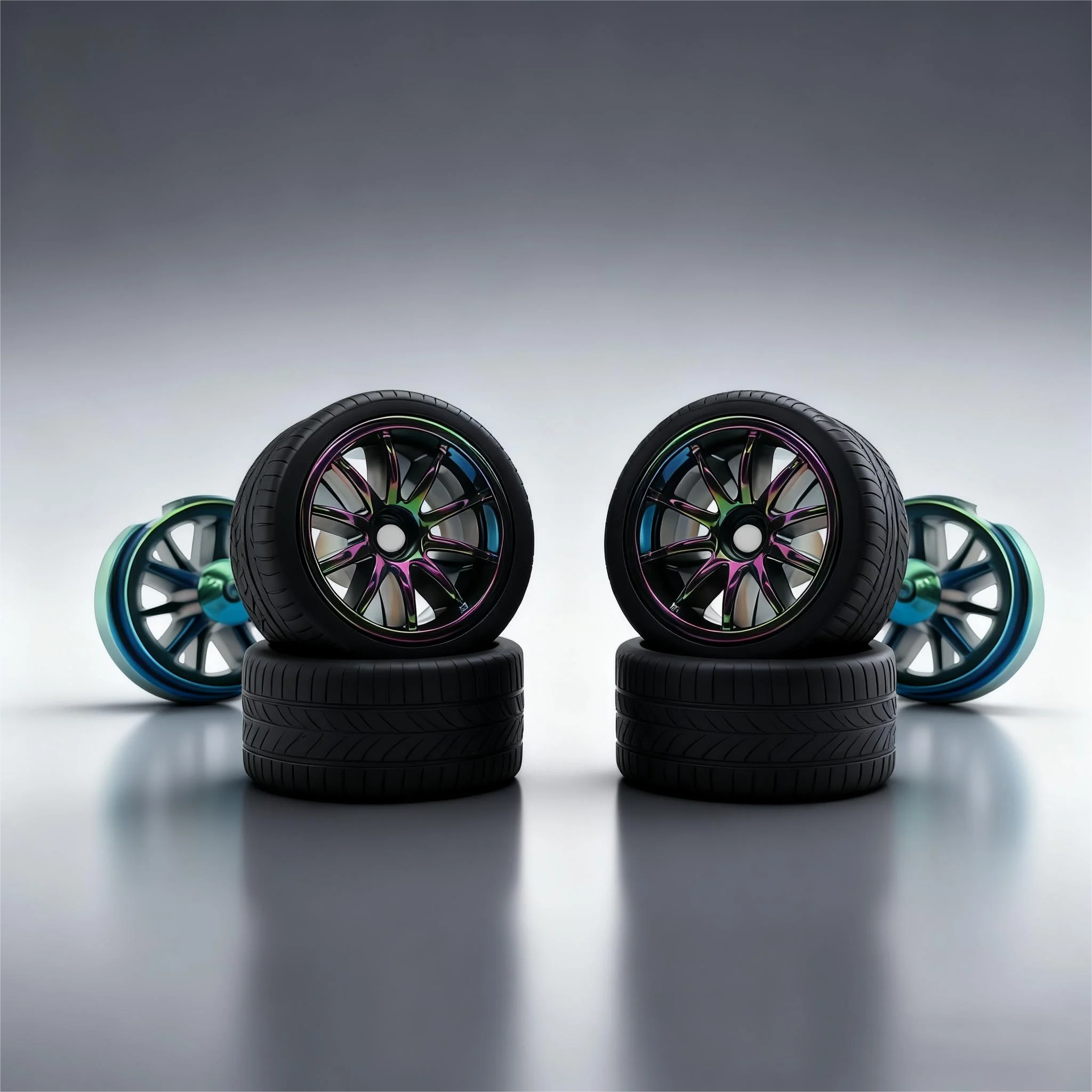 1/64  Alloy Model Car Custom Wheels 11.2mm MMS Full Series with Integrated Fixed Axle for Hot Wheels