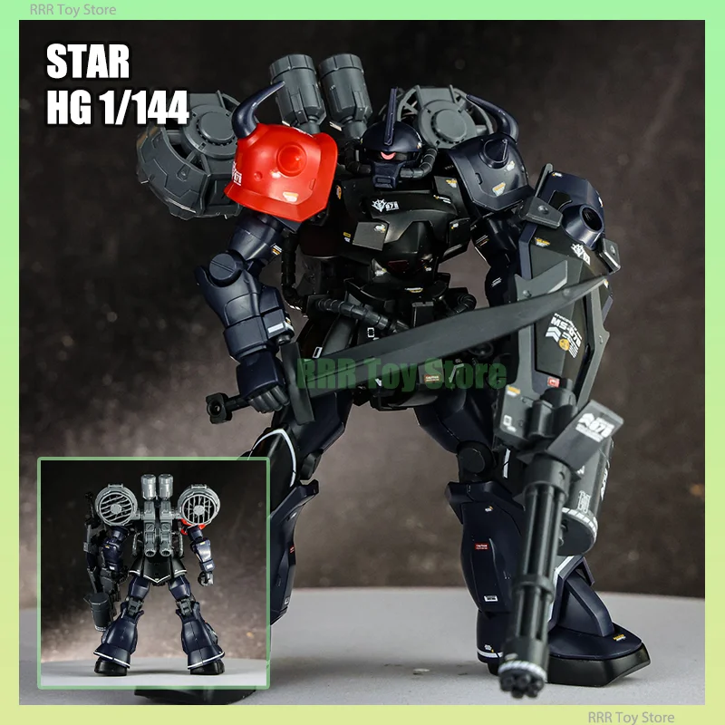 STAR HG 1/144 Assembly Model Kit MS-07B-3 Gouf Midnight Color With Fly Bag Action Figure Plastic Model Kits Customized Toys