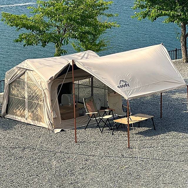 Coody 7.0 Air Tent-Beige Gonflable Camping Trip 2-5 Person Coody Glamping Air Tents For Sale