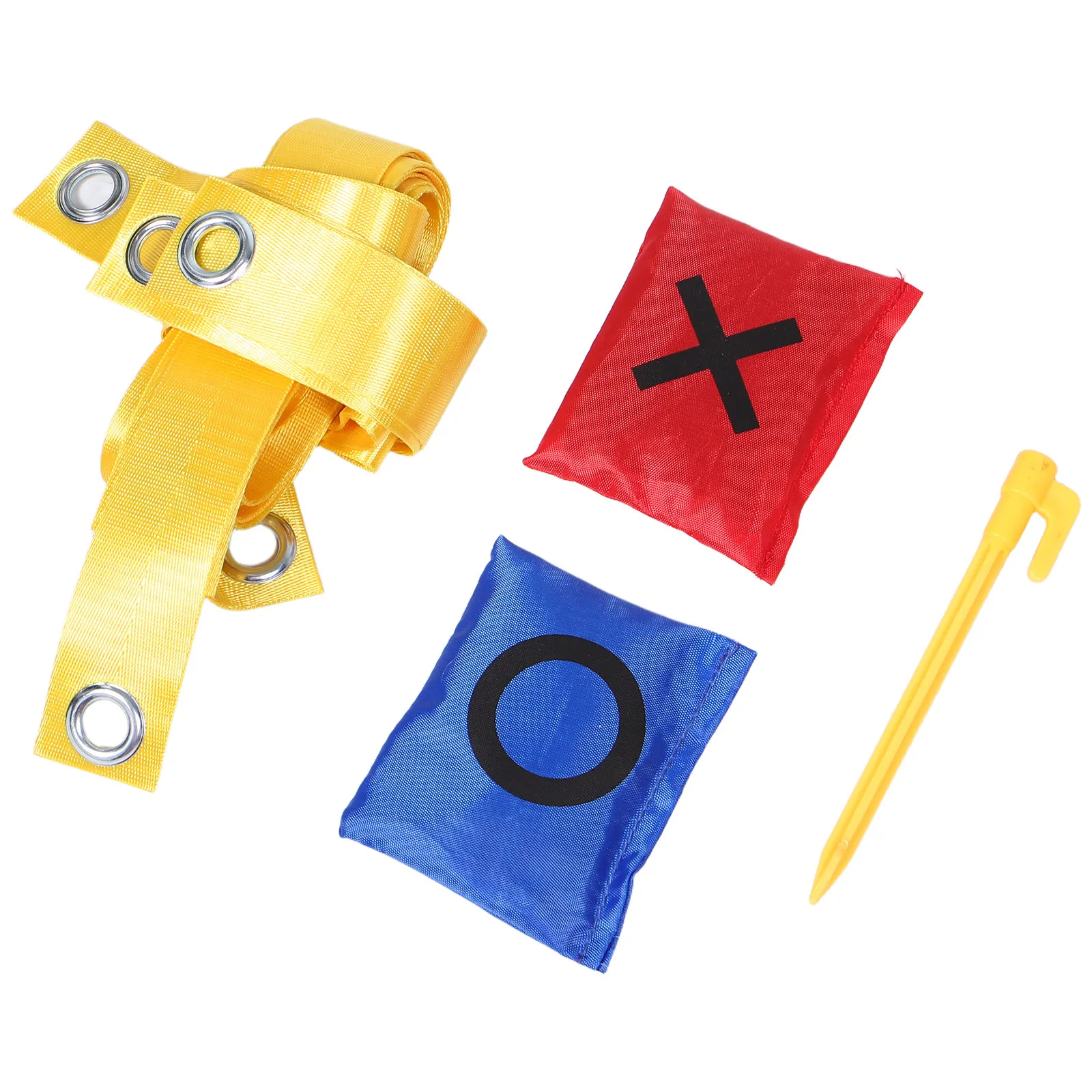 

1 комплект гигантских уличных игр-крестики-нолики с ремнями для газона, сада, патио, устойчивых к непогоде, для семейного досуга, портативная игра для детей