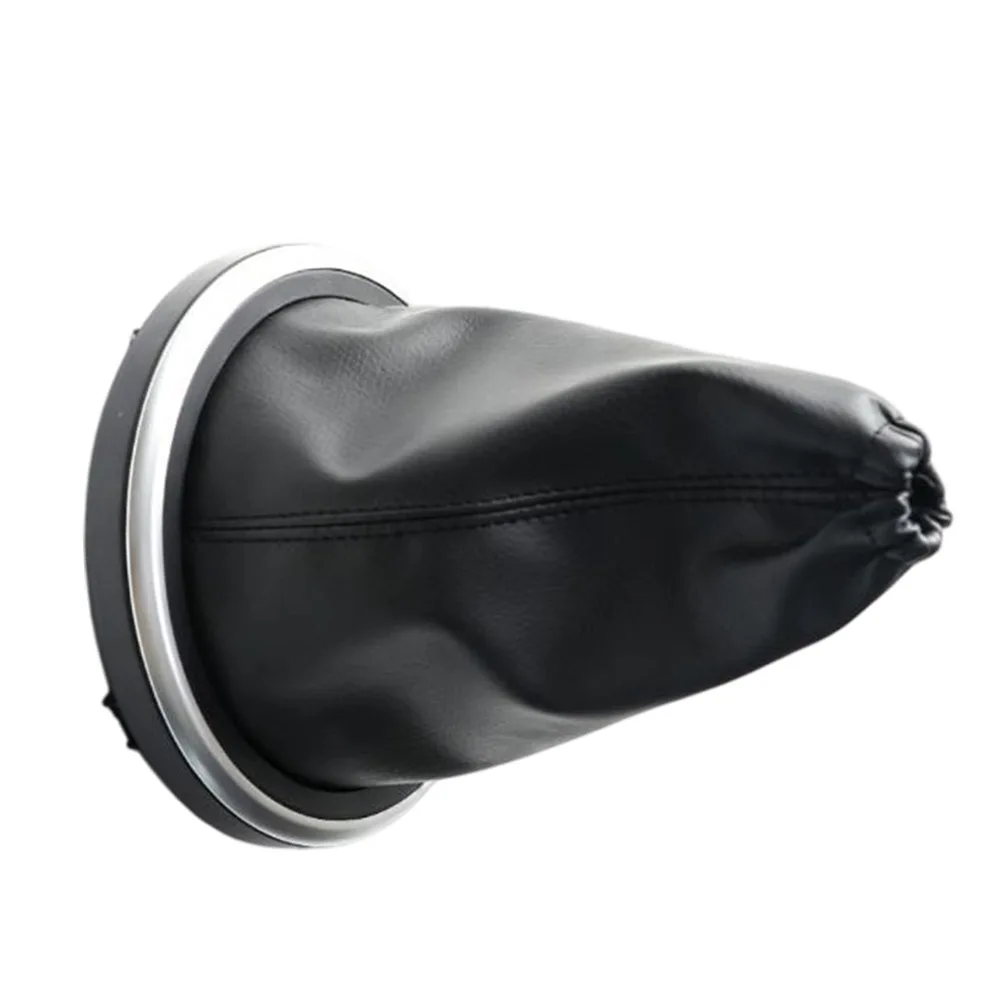 Black Leather Dust Cover for Car Gear Shift Lever Compatible with For Ford For Fiesta For MK6 2002 through 2008 Model