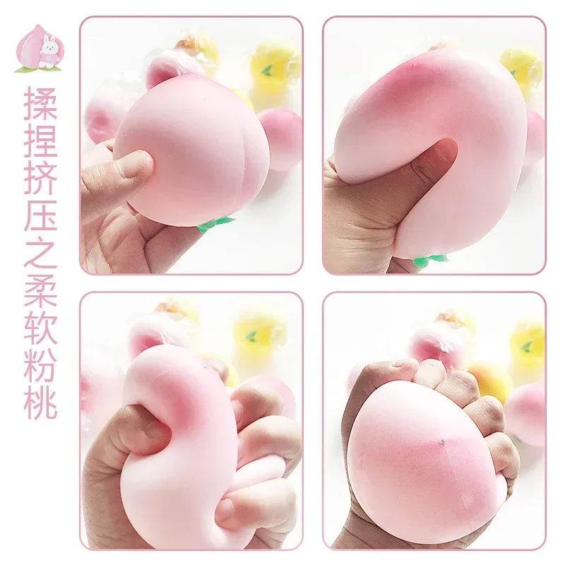 Decompression toy simulation peach banana venting tool squeeze pinch music Q soft slow rebound decompression  stress reliever