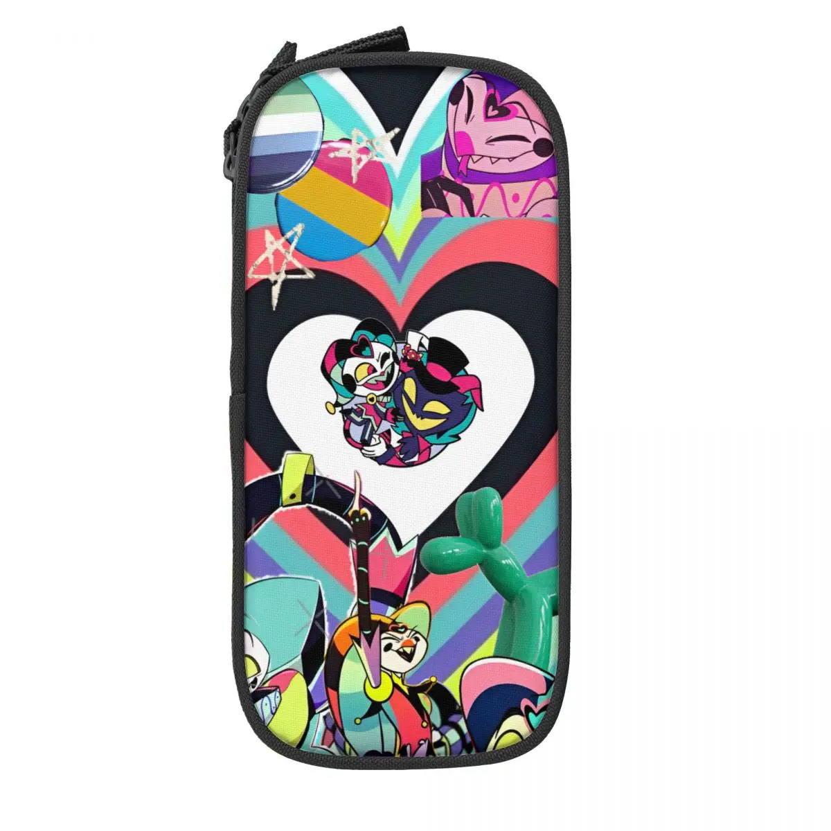 أنيمي Helluva Boss مقلمة موضة حامل قلم حقائب أطفال سعة كبيرة مكتب سستة pencelcases