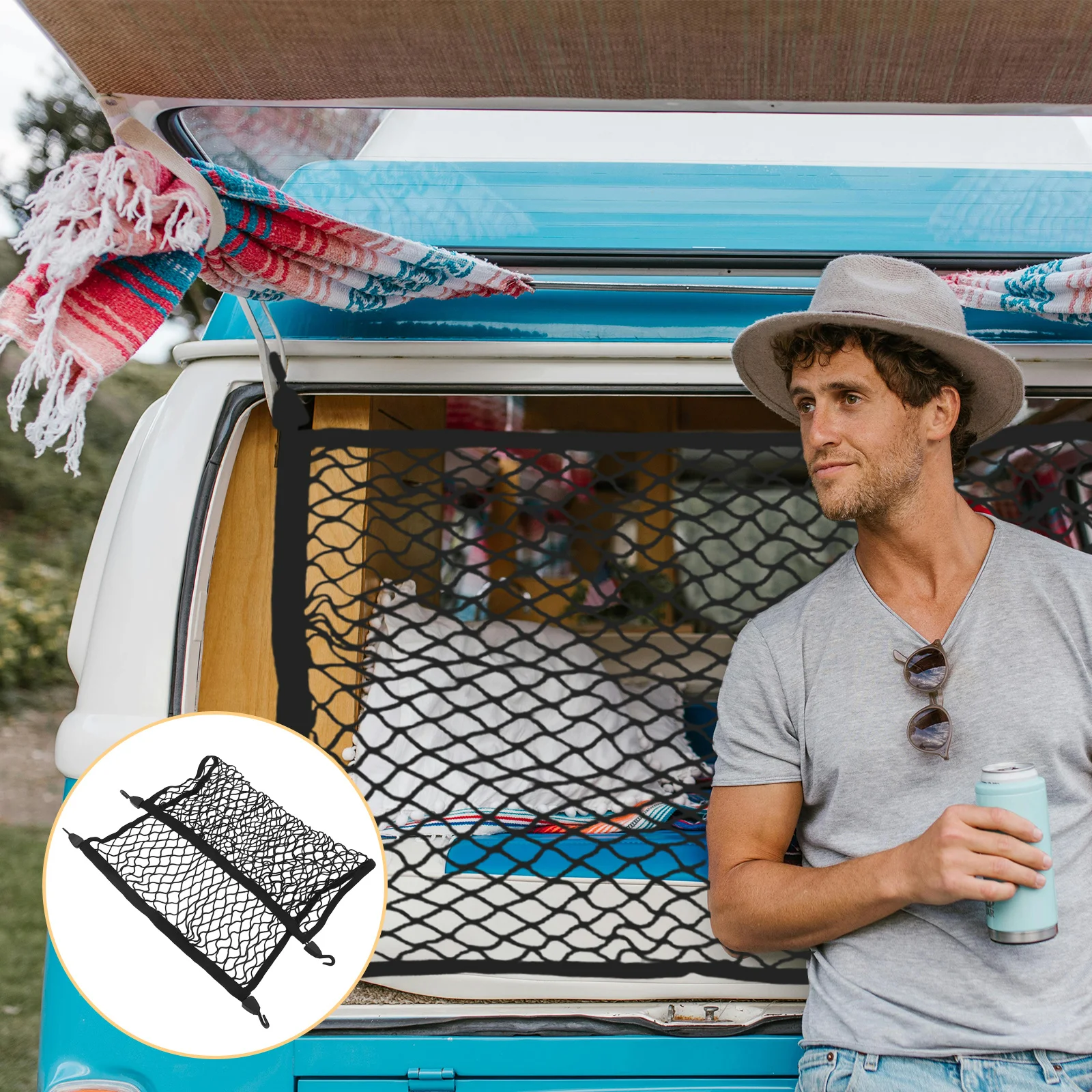 

Universal Bungee Cargo Net for Wagon Garden Cart Elastic Mesh Cover Foldable Outdoor Equipment Storage Solution