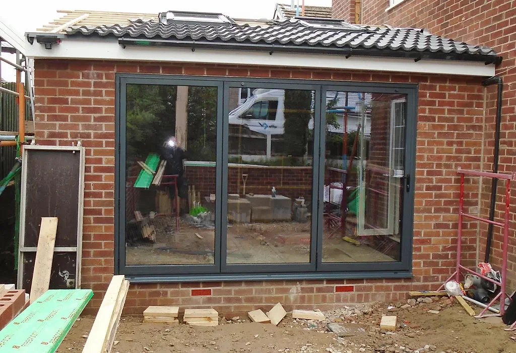 Accordion Door Thermal Break Aluminium Profile Folding Doors Home Decoration Double Glazed Exterior Patio Bifold Door Custom