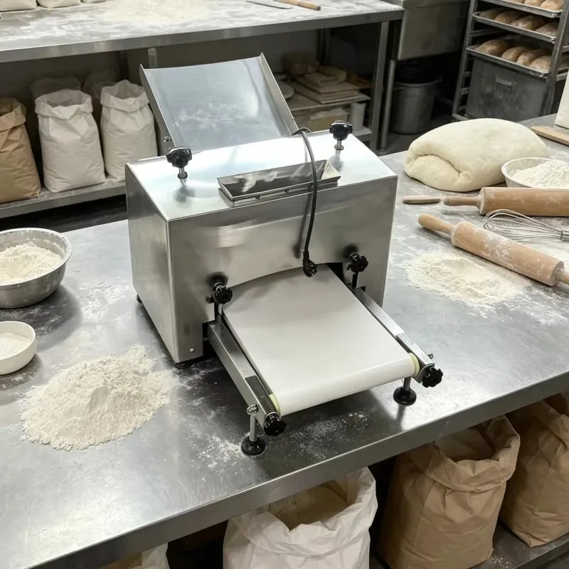 Stainless steel automatic dumpling skin machine, sanitary wonton skin machine for food processing