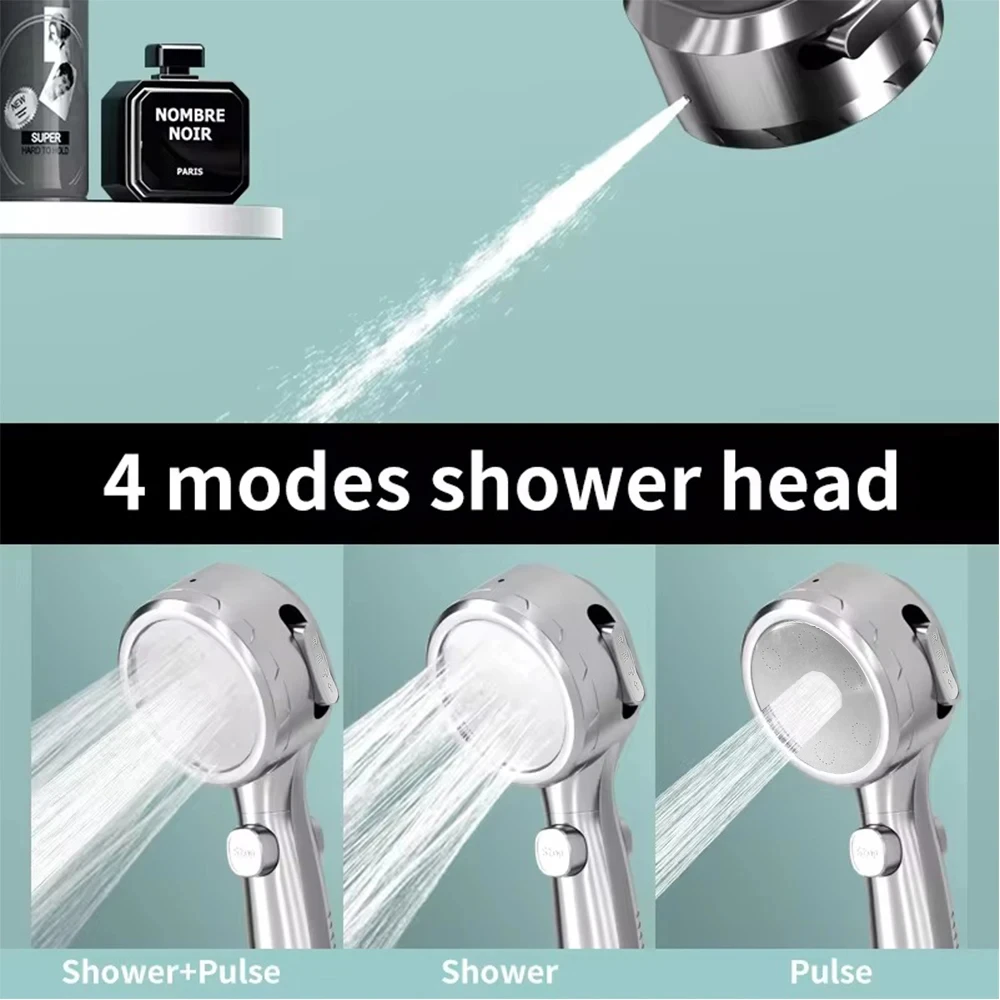 Cabezal de ducha de mano de alta presión para baño, cabezal de ducha ahorrador de agua, pulverizador ajustable presurizado, pantalla Digital de
