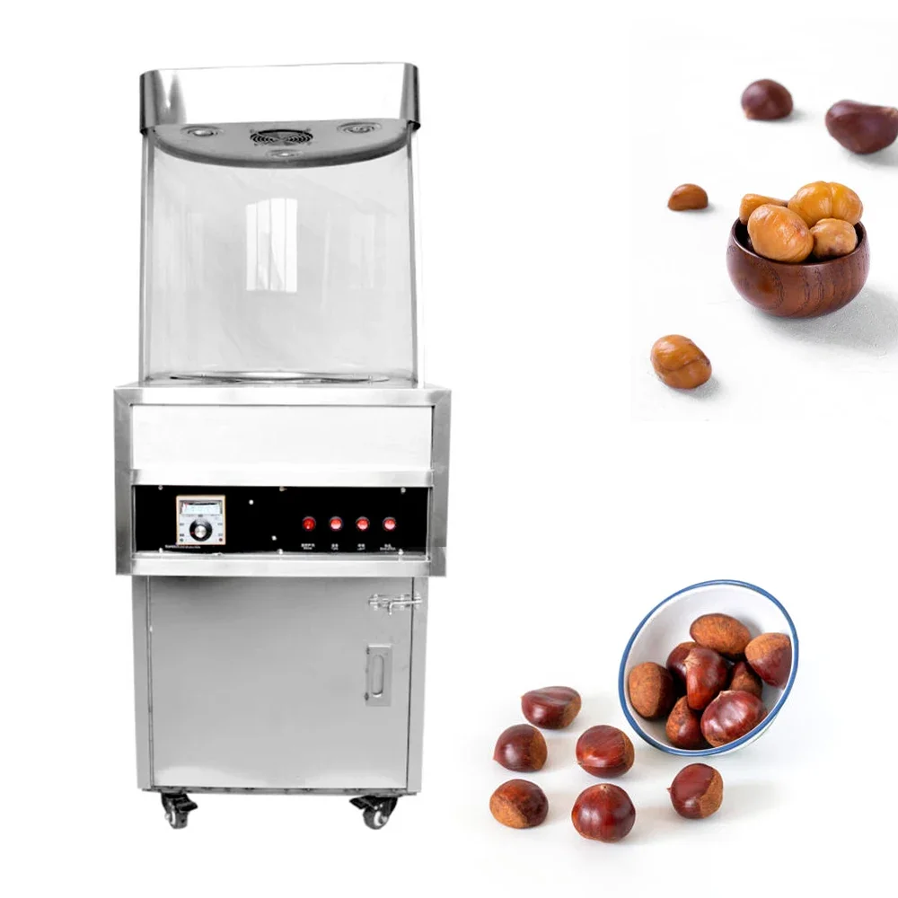 

Multi-function Stainless Steel Commercial Nut Fried Machine Automatic Rotary Drum Dry Peanut Cocoa Bean Chestnut Roaster