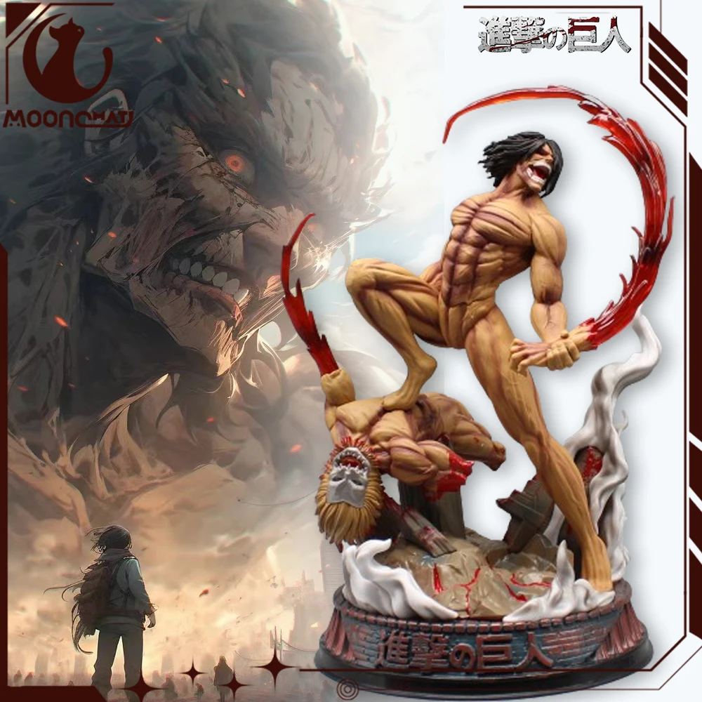 Attack On Titan Anime Figure Titan Eren Jager The Armored 29cm Action Figurine Pvc Model Statue Collection Ornament Toys Gifts