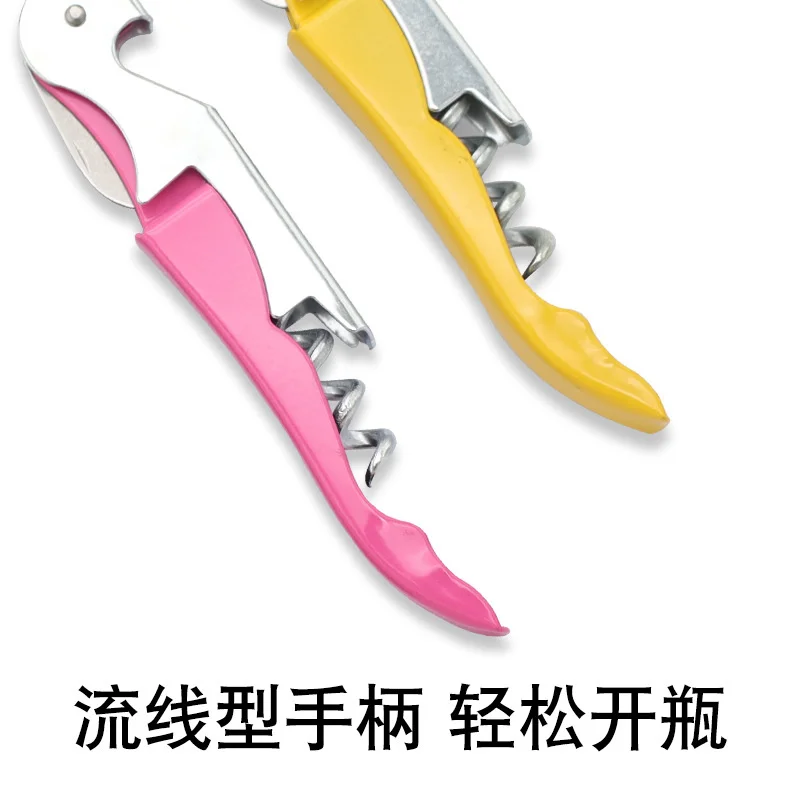 40PCS Stainless Steel Seahorse Bottle Opener Buckle Wave Knife Red Wine Bottle Opener Multi-function Portable Kitchen Tools