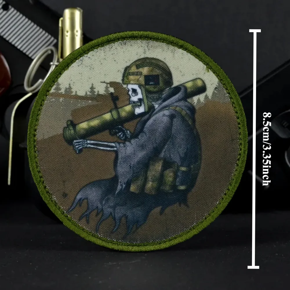 Ghost parche táctico impreso de moral militar con gancho y bucle - imagen 2