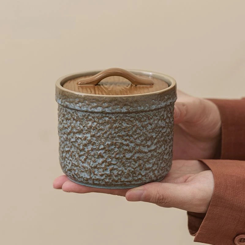 Image 6: Pot à ragoût en céramique naturelle, Pot à ragoût résistant aux hautes températures, résistant à l'eau, ménage avec couvercle, bol alimentaire complémentaire
