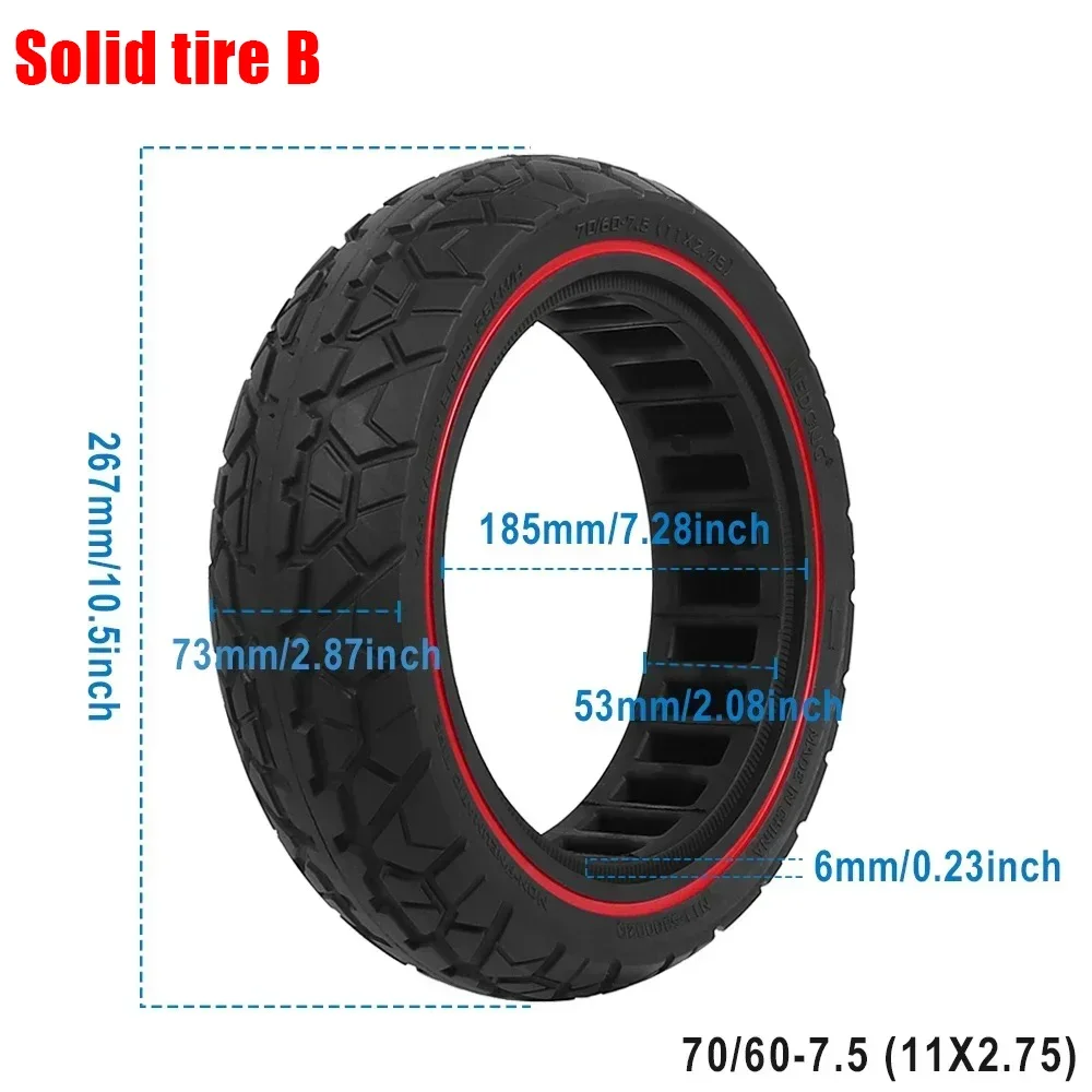 11 Zoll 70/60-7.5 Reifen für Ninebot Max G3 ZT3 ZT3Pro Vakuumreifen Selbstversiegelnder Reifen Vollgummireifen Roller-Zubehör Selbstheilend – Detail 25