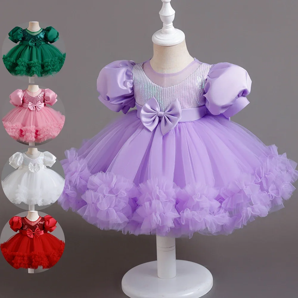 Toddler Baby Baptism Dresses First Birthday Dress For 0-5 Years Baby Girl Clothing Princess Party Dress Christening Gown