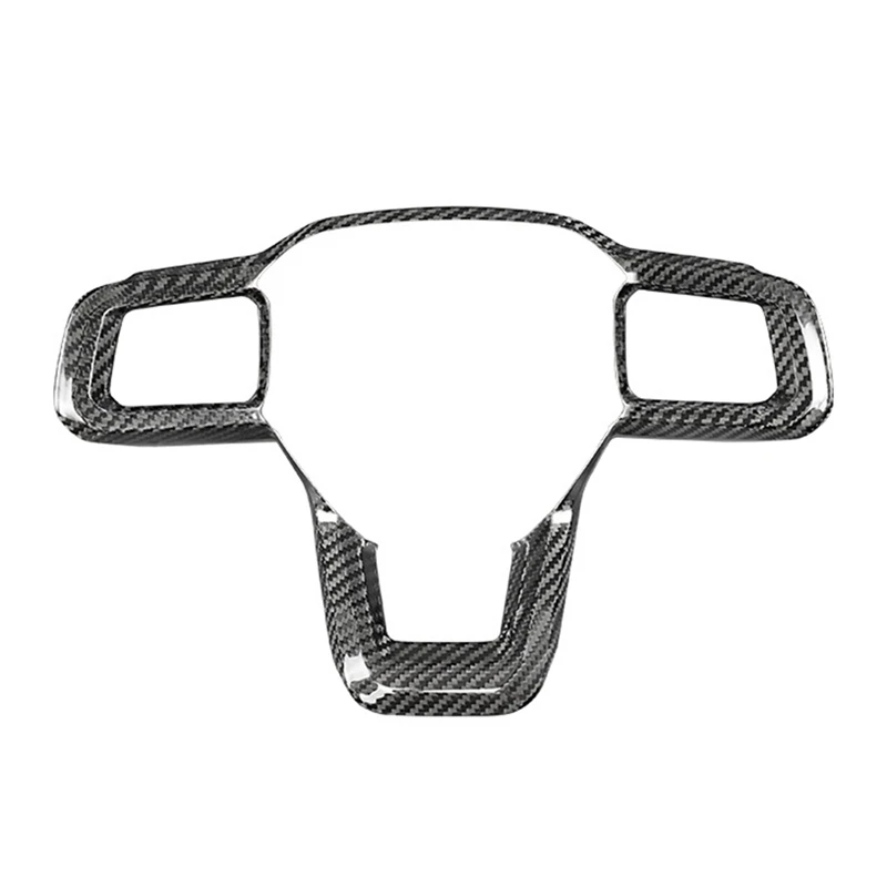 

Carbon Fiber Car Interior Steering Wheel Frame Panel Cover Trim Accessories Ford Mustang 2024